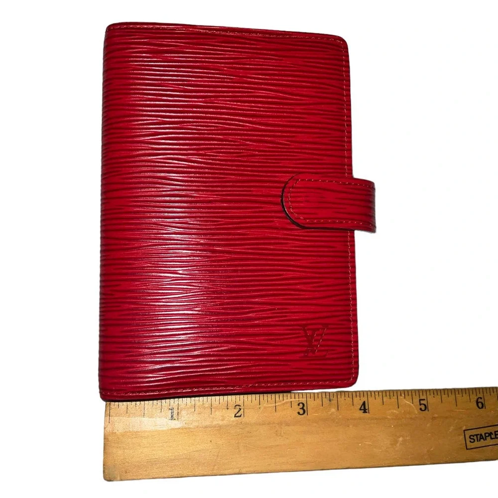 Louis Vuitton Red Epi Small Ring Agenda Cover